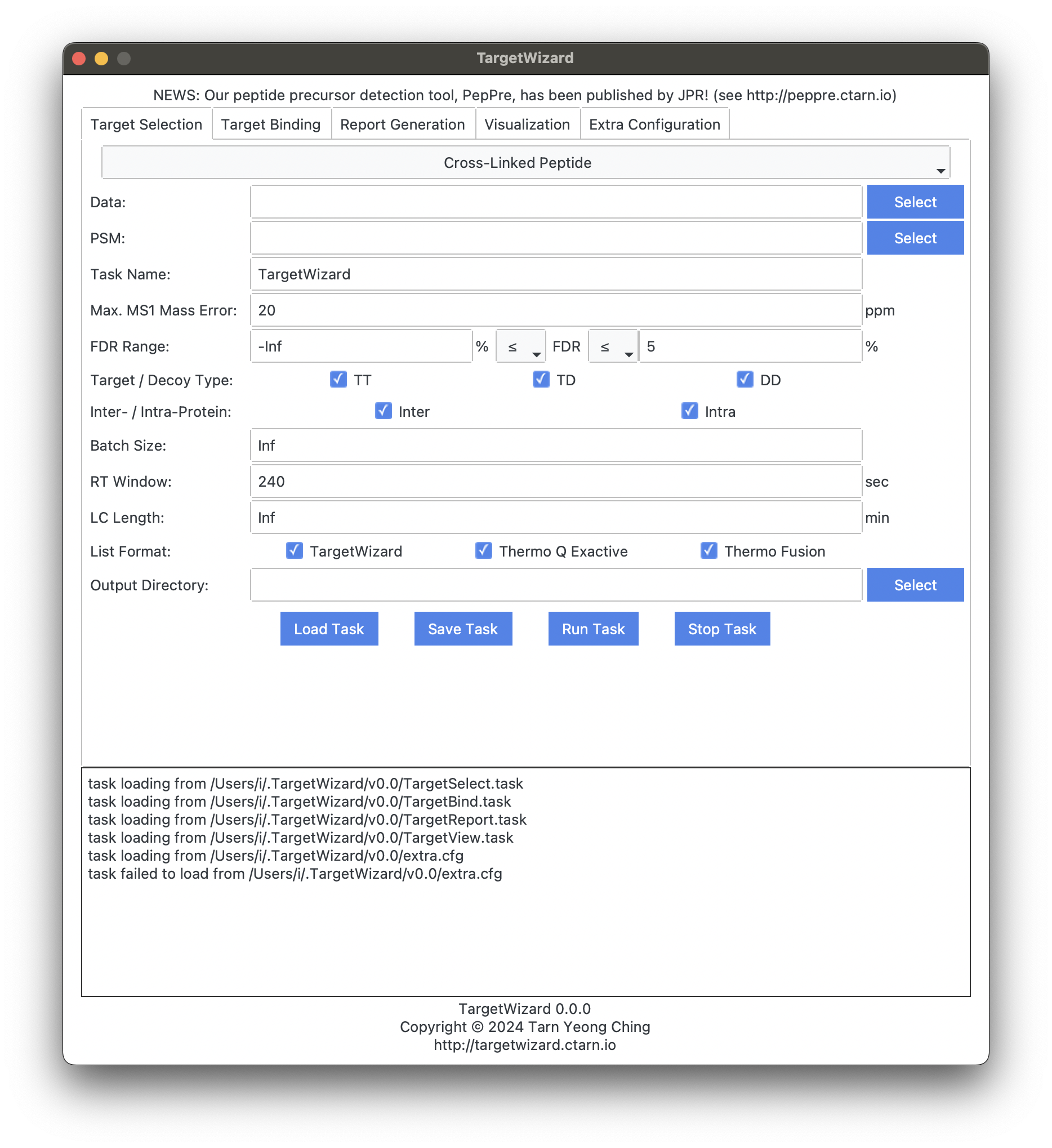 TargetWizard Target Selection UI