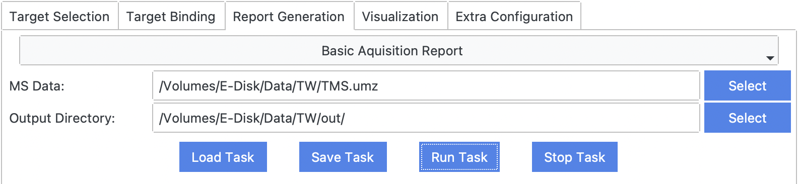 Basic Acquisition Report