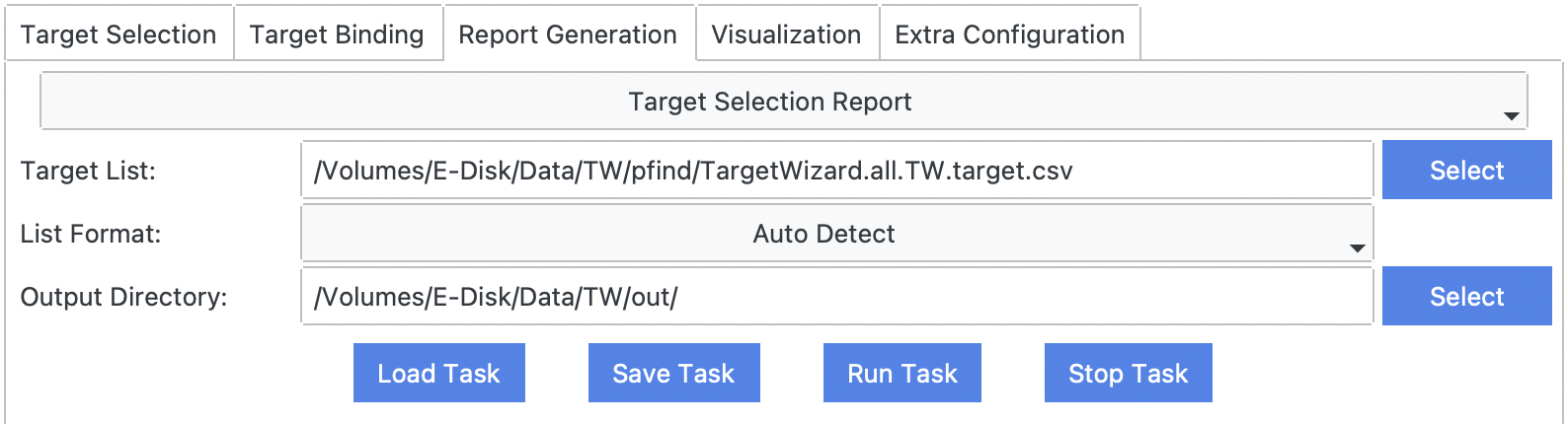 Target Selection Report